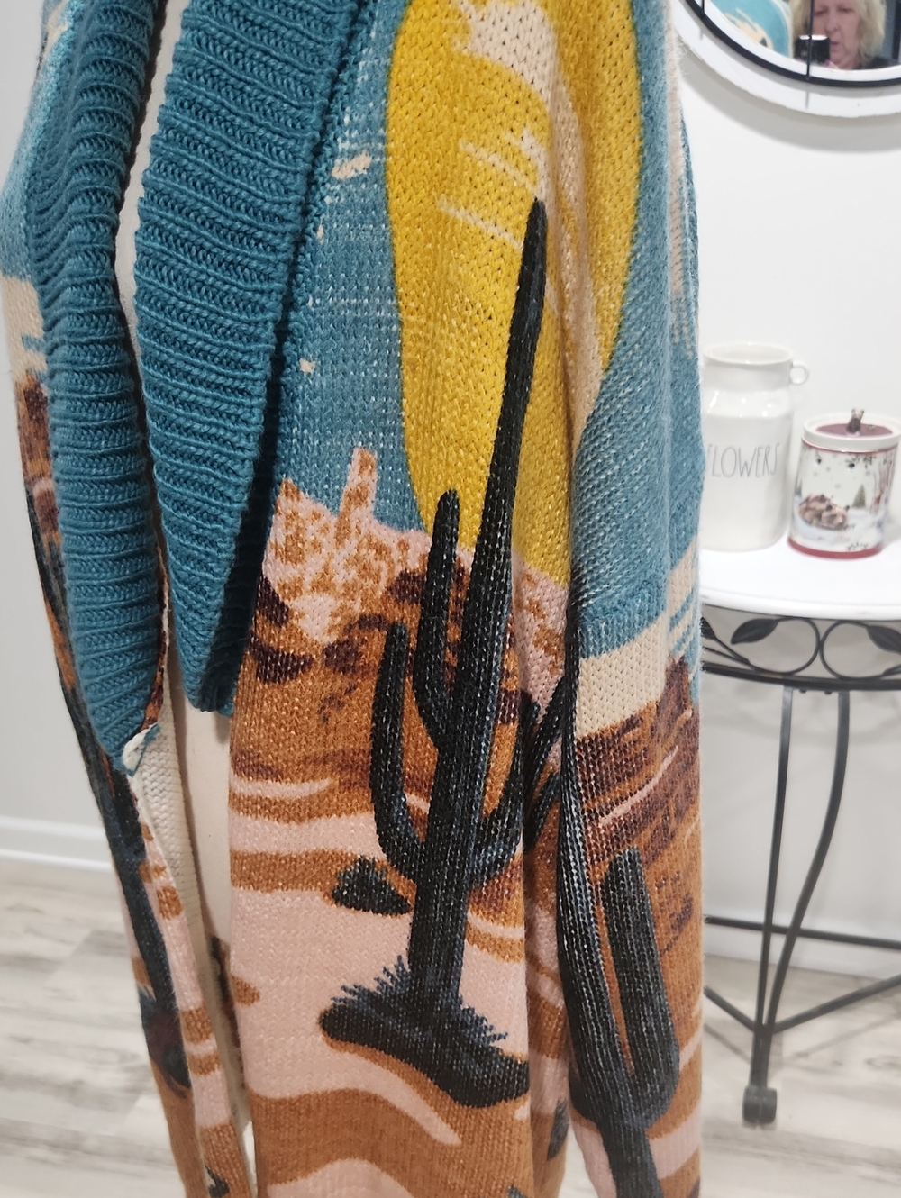 Wrangler Retro Desert Cardigan Southwest Western Chic, Boho - Picture 5 of 12